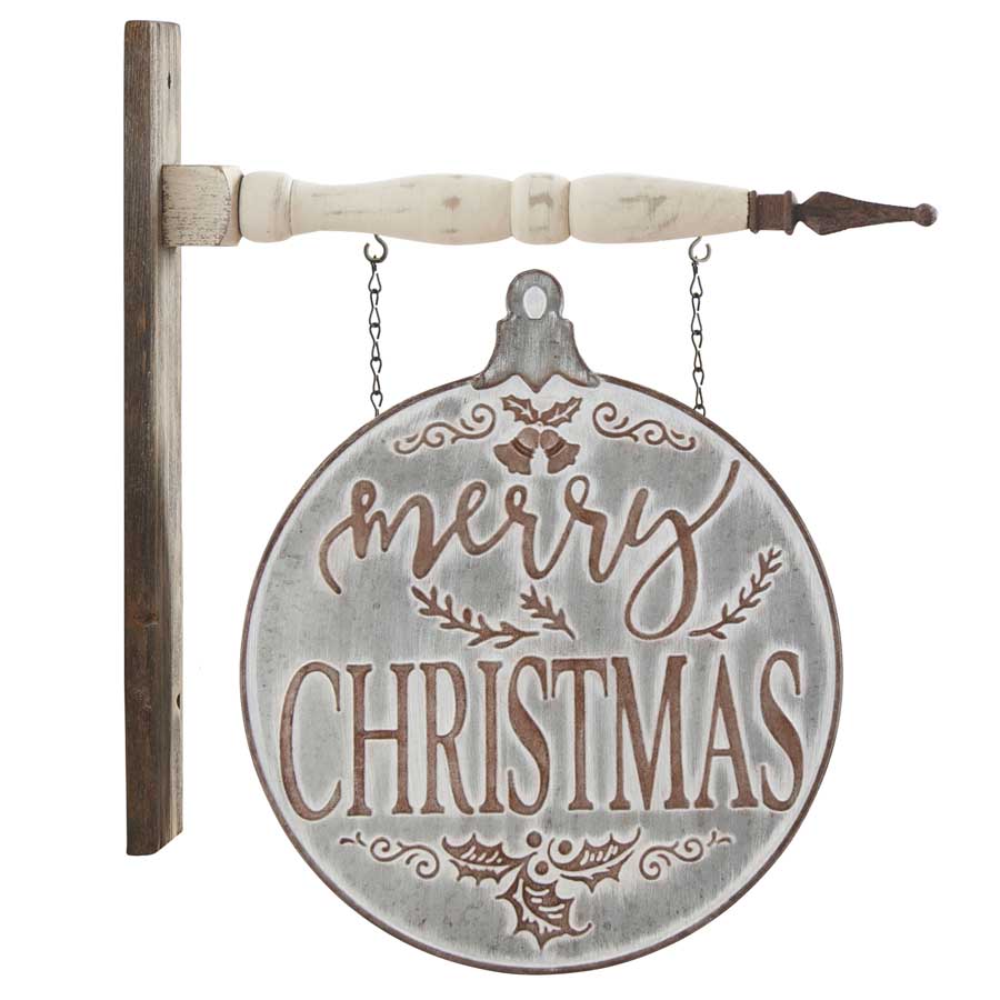 Metal MERRY CHRISTMAS Ornament Arrow Replacement Sign | Salty Home