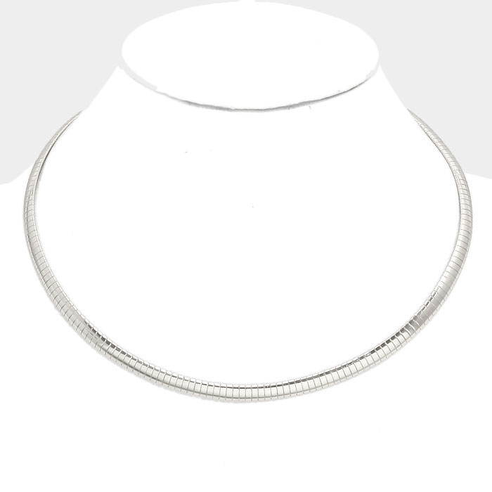 Metal Omega Snake Necklace (silver) | Salty Home
