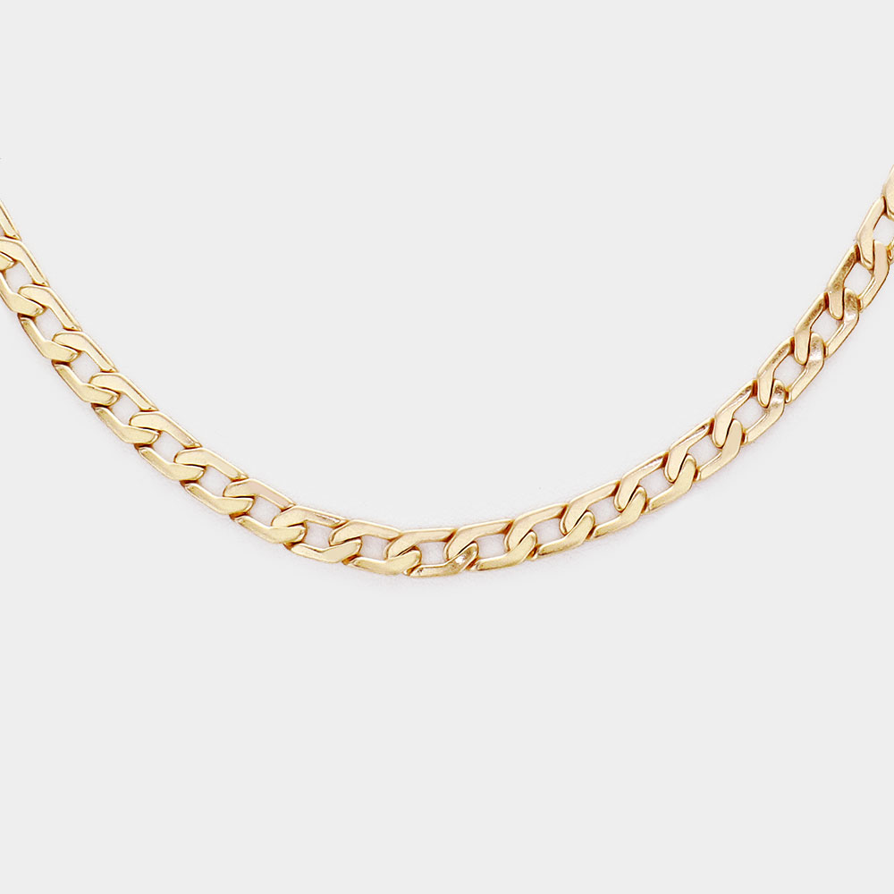 Enamel Color Gold Chunky Chain with Screw Link Clasp 18K Necklace – Wynwood  Shop